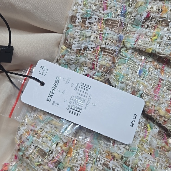 NWT Express Tweed Novelty Short SZ 6 - Picture 4 of 4